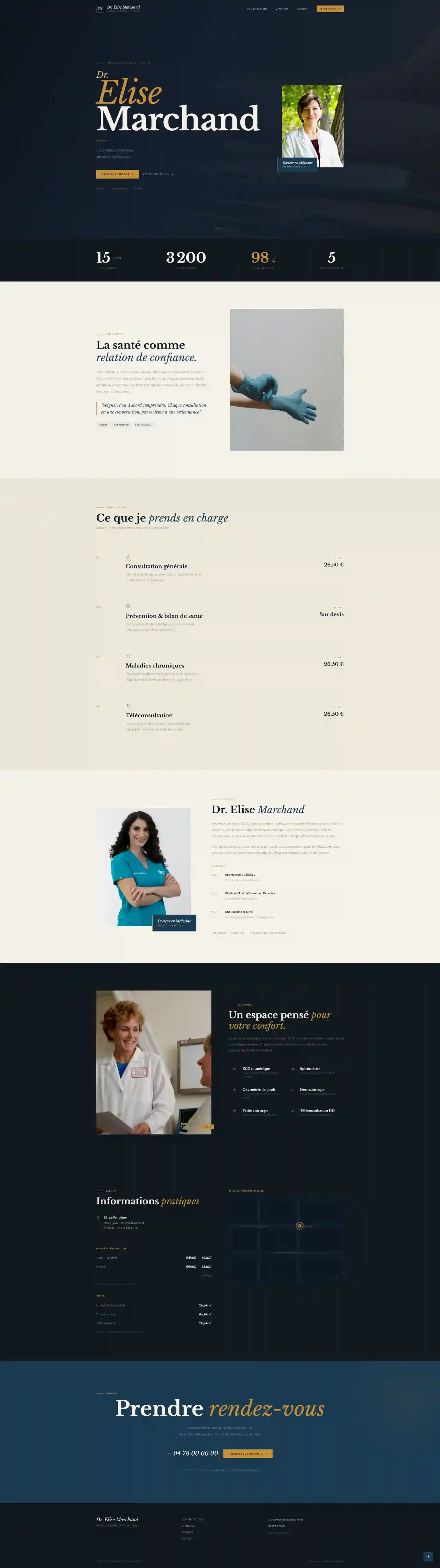 Site internet Cabinet Médical - version desktop